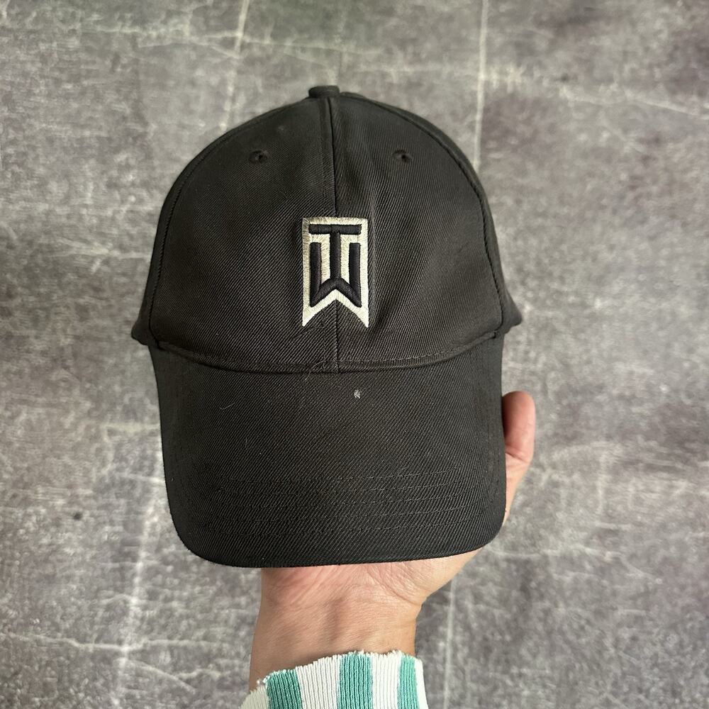 Men's Vintage Y2K Nike One Tiger Woods Collection Black Fitted Hat Cap Sz M/L